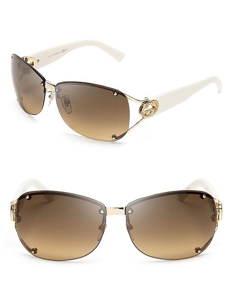 aviator sunglasses for women gucci|Gucci rimless sunglasses for women.